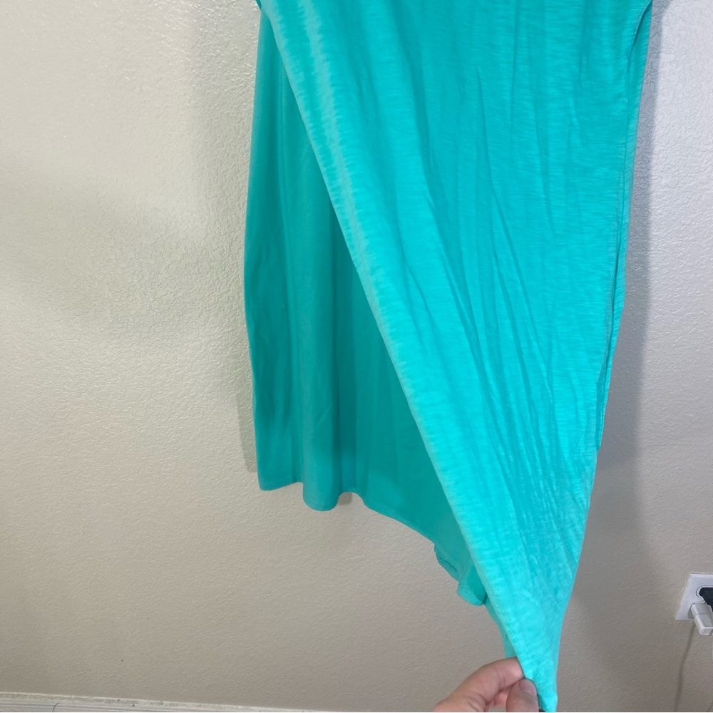 Neon Buddha On Deck Teal Dress Size Small NWT Stretch Jersey Draped Panels - Picture 4 of 10